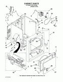 CABINET PARTS Diagram and Parts List for CGD137SXQ0  Whirlpool Dryer