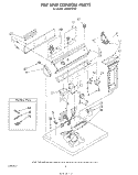 TOP AND CONSOLE , LITERATURE AND OPTIONAL Diagram and Parts List for LG6091XSW1  Whirlpool Dryer