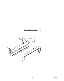 BACKGUARD Diagram and Parts List for SF0100SYN0  Whirlpool Range