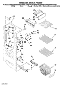 FREEZER LINER PARTS Diagram and Parts List for GD5NVAXSS00  Whirlpool Refrigerator
