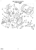 SECTION Diagram and Parts List for TEDL640BW2  Whirlpool Dryer