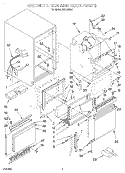 CABINET LINER AND DOOR, LITERATURE Diagram and Parts List for EUC050A1  Whirlpool Ice Maker