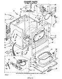 CABINET Diagram and Parts List for LG7681XPW0  Whirlpool Dryer