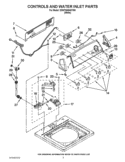 CONTROLS AND WATER INLET PARTS Diagram and Parts List for 2DWTW4840YW0  Whirlpool Washer
