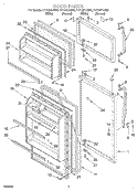 DOOR Diagram and Parts List for ET17JKYJN00  Whirlpool Refrigerator