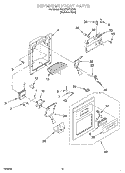 DISPENSER FRONT Diagram and Parts List for 6GD27DFXFS00  Whirlpool Refrigerator