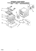 INTERNAL OVEN PARTS Diagram and Parts List for YKEBC208KW1  KitchenAid Wall Oven