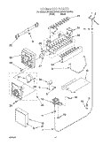 ICE MAKER Diagram and Parts List for 6ED22DQXFW01  Whirlpool Refrigerator