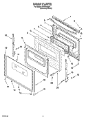 DOOR PARTS Diagram and Parts List for FES356RD0  Roper Range