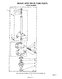 BRAKE AND DRIVE TUBE Diagram and Parts List for LA6100XSW1  Whirlpool Washer
