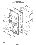 DOOR Diagram and Parts List for EL11PCXRWL0  Whirlpool Refrigerator