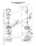 PUMP AND MOTOR Diagram and Parts List for DU9400XY1  Whirlpool Dishwasher