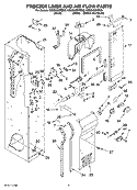 FREEZER LINER AND AIR FLOW PARTS Diagram and Parts List for KSSS42QMW03  KitchenAid Refrigerator