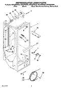 REFRIGERATOR LINER PARTS Diagram and Parts List for KSCS23FSBT03  KitchenAid Refrigerator