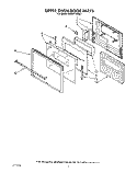 UPPER OVEN DOOR Diagram and Parts List for KEBI271WBL3  KitchenAid Wall Oven