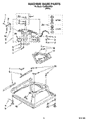 MACHINE BASE PARTS Diagram and Parts List for CAWS966RQ1  Crosley Washer