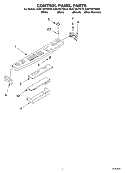 CONTROL PANEL Diagram and Parts List for KGST307HBT9  KitchenAid Range