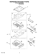REFRIGERATOR SHELF PARTS Diagram and Parts List for KSSP36QTS02  KitchenAid Refrigerator