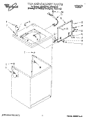 TOP AND CABINET, LIT/OPTIONAL Diagram and Parts List for LSR6132DZ0  Whirlpool Washer