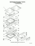 REFRIGERATOR SHELF PARTS Diagram and Parts List for KSRS25MWMS01  KitchenAid Refrigerator