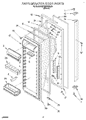 REFRIGERATOR DOOR Diagram and Parts List for KSPB22QBBL00  KitchenAid Refrigerator