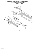 CABINET AND INSTALLATION PARTS Diagram and Parts List for YMH1141XMB2  Whirlpool Microwave