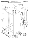 CABINET Diagram and Parts List for KSBS20QEBL0  KitchenAid Refrigerator