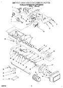 MOTOR AND ICE CONTAINER Diagram and Parts List for 4KSRS25QDW01  KitchenAid Refrigerator