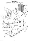 UNIT PARTS, OPTIONAL PARTS Diagram and Parts List for KUIS18NNTS0  KitchenAid Ice Maker