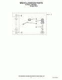 MISCELLANEOUS PARTS Diagram and Parts List for LTE5243DQA  Whirlpool Washer Dryer Combo