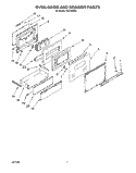 OVEN DOOR AND DRAWER Diagram and Parts List for SS373PEX1  Whirlpool Range
