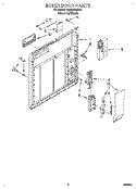 INNER DOOR Diagram and Parts List for GDP8500XBN1  Whirlpool Dishwasher