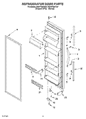 REFRIGERATOR DOOR Diagram and Parts List for ED2NTQXKT00  Whirlpool Refrigerator