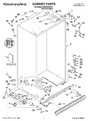 CABINET, LITERATURE Diagram and Parts List for KSSC42QKS01  KitchenAid Refrigerator