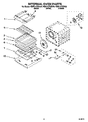 INTERNAL OVEN PARTS Diagram and Parts List for KEBC147KWH06  KitchenAid Wall Oven