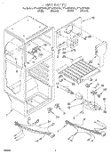 LINER Diagram and Parts List for ET14CKYGN01  Whirlpool Refrigerator