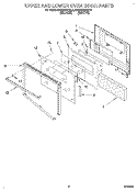 UPPER AND LOWER OVEN DOOR Diagram and Parts List for KEBS276YBL4  KitchenAid Wall Oven