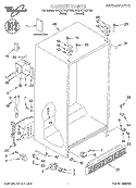 CABINET, LITERATURE Diagram and Parts List for 2VGD27DQFW00  Whirlpool Refrigerator