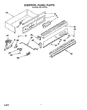 CONTROL PANEL Diagram and Parts List for SB160PEXQ0  Whirlpool Wall Oven