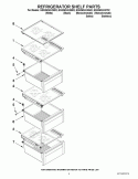REFRIGERATOR SHELF PARTS Diagram and Parts List for GSS26C4XXA02  Whirlpool Refrigerator