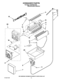 ICEMAKER PARTS Diagram and Parts List for GX2FHDXVY08  Whirlpool Refrigerator