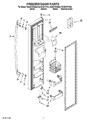 FREEZER DOOR PARTS Diagram and Parts List for GC3SHEXNQ04  Whirlpool Refrigerator