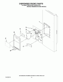 DISPENSER FRONT PARTS Diagram and Parts List for GI5FSAXVY02  Whirlpool Refrigerator