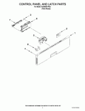 CONTROL PANEL AND LATCH PARTS Diagram and Parts List for KUDE60FXPA2  KitchenAid Dishwasher