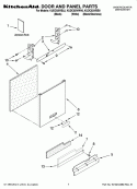 DOOR AND PANEL PARTS Diagram and Parts List for KUDC03IVBL0  KitchenAid Dishwasher