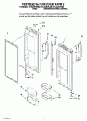 Part Location Diagram of W10163249 Whirlpool Door Stop - White