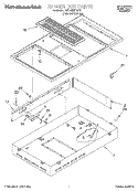 BURNER BOX Diagram and Parts List for KECM860TBC1  KitchenAid Cooktop