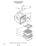 OVEN LINER Diagram and Parts List for RB130PXV0  Whirlpool Wall Oven