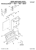 DOOR AND PANEL PARTS Diagram and Parts List for KUDI02FRSS0  KitchenAid Dishwasher