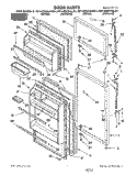 DOOR Diagram and Parts List for RT14DKYAL01  Roper Refrigerator